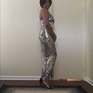 Silky, gold & silver dress